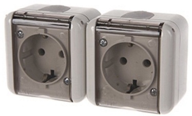 Kontaktdakšiņu savienotājs REML 229217200 Double Socket Gray