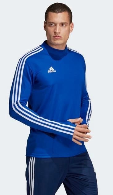 Футболка с длинными рукавами, мужские Adidas, синий, XL