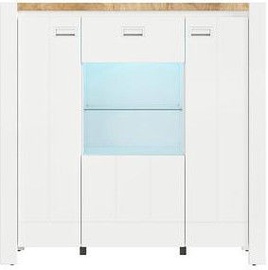 Black Red White Chest Dreviso White Glass