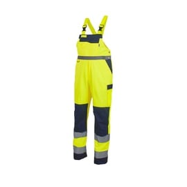 Darbinis puskombinezonis Sara Workwear Drogowiec 11320-27-XXL, mėlyna/geltona/pilka, medvilnė/poliesteris, XXL dydis