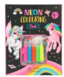 Раскраска Depesche Neon Colouring Book Ylvi & the Minimoonis