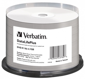 Verbatim DVD-R 4.7GB 16x 50pcs 43782