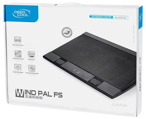 Nešiojamo kompiuterio aušintuvas Deepcool Wind Pal FS, 38.2 cm x 26.2 cm x 2.4 cm