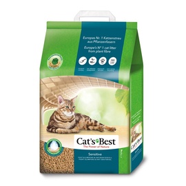 Kaķu pakaiši koka skaidas (cementējošas) Cat's Best Sensitive 4002973257135, 20 l