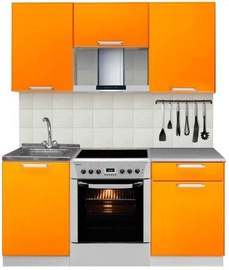 Кухонный гарнитур MN Simpl, oранжевый, 1.7 м