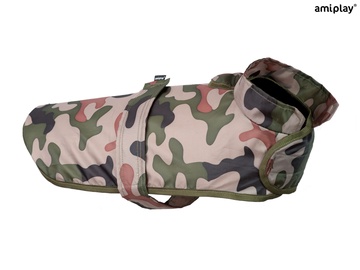 Lietusmētelis suņiem Amiplay Bristol 128587, melna/zaļa, 27 cm