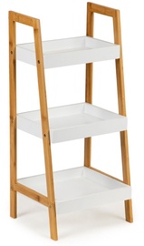 GoodHome Bookcase Shelf White/Wood 75cm