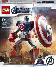 Konstruktor LEGO Super Heroes Marvel Kapten Ameerika robotirüü 76168, 121 tk