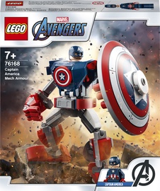 Konstruktors LEGO Super Heroes Marvel Captain America robotbruņas 76168, 121 gab.