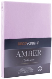 Palags DecoKing Amber, gaiši violeta, 160 x 200 cm, ar gumiju