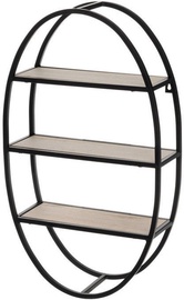Plaukts Verners 4Living Shelf 350x595x120mm Black