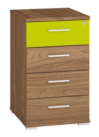 Komoda ML Meble Optimal 23 Walnut/Green