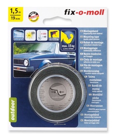 Divpusējā līmlente Fix-O-Moll, 1,5 m x 19 mm, 15 kg