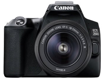 Peegelfotoaparaat Canon EOS 250D + 18-55mm Kit Black