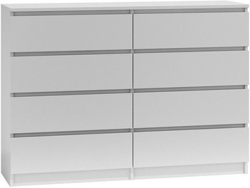 Top E Shop Malwa M8 Chest of 8 Drawers 140cm White