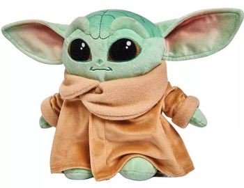 Mīkstā rotaļlieta Simba Star Wars Baby Yoda, zaļa/bēša, 25 cm