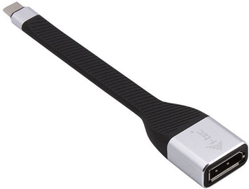 Adapteris i-Tec USB-C Flat DisplayPort Adapter Displayport, USB Type-C, 0.16 m, juoda