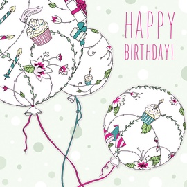 Clear Creations Birthday Balloons Card CL1905