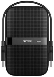 Cietais disks Silicon Power Armor A60, HDD, 1 TB, melna