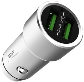 Silicon Power Dual USB Car Charger Silver