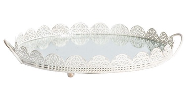 Home4you Eva Mirror Tray 25cm White