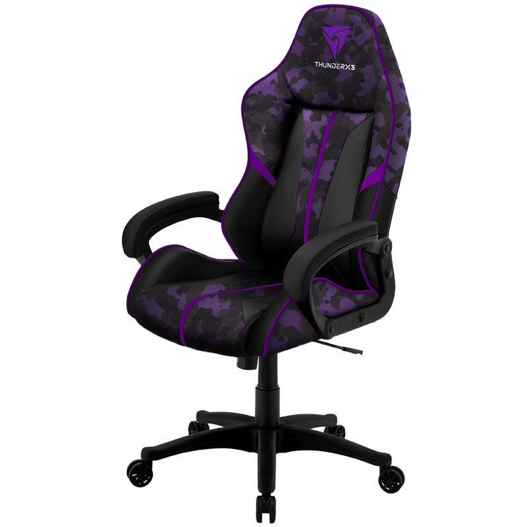 Игровое кресло Thunder X3 BC1 CAMO, черный/фиолетовый