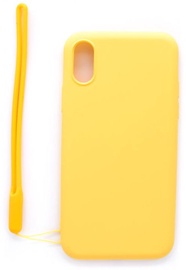 Evelatus Soft Touch Back Case With Strap For Apple iPhone X/XS Yellow