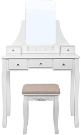 Songmics Vanity Table White/Beige 80x40x137.5cm