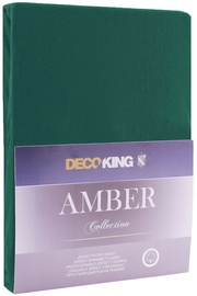 Palags DecoKing Amber, zaļa, 120x200 cm, ar gumiju