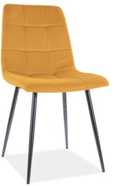 Стул для столовой Signal Meble Mila Velvet 48, желтый