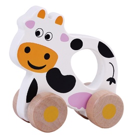Игрушка-каталка Jumini Cow E01.027.1.1, 26.5 см