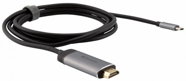 Адаптер Verbatim USB-C 3.1 To HDMI 4K USB Type-C, HDMI, 1.5 м, серебристый/черный