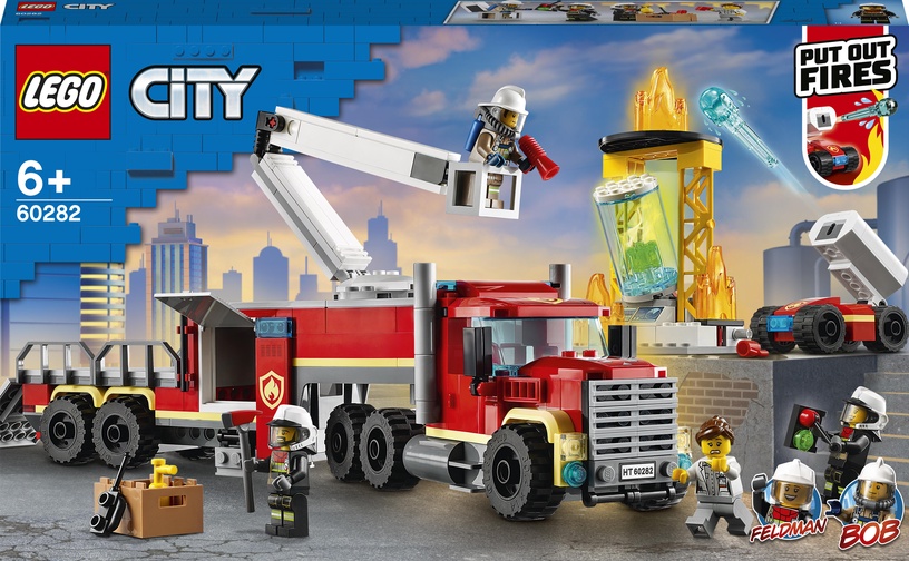 Konstruktors LEGO City Ugunsdzēsēju komandcentrs 60282, 380 gab.