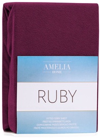 Voodilina AmeliaHome Ruby, kirsipuu, 180x200 cm, kummiga