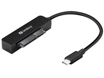 Adapteris Sandberg 136-37 USB-C to SATA USB-C male, SATA male, melna