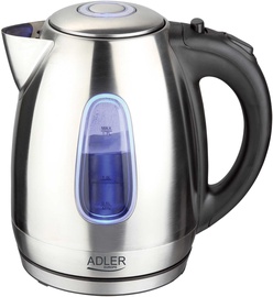 Elektriline veekeetja Adler AD 1223, 1.7 l, must/roostevaba teras