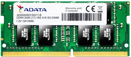 Operatyvioji atmintis (RAM) Adata Premier, DDR4 (SO-DIMM), 4 GB, 2400 MHz