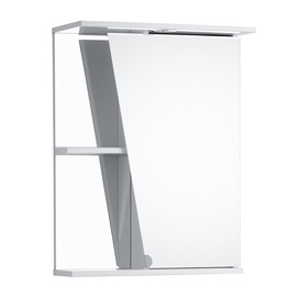 Pakabinama vonios spintelė su veidrodžiu Riva SV55, balta, 21 cm x 55 cm x 70 cm