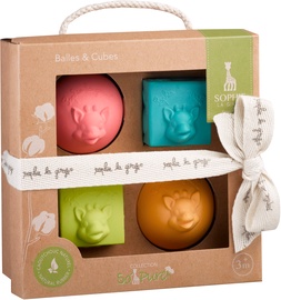 Klucīši Vulli Sophie La Girafe So Pure 2 Balls And 2 Cubes Set