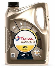 Машинное масло Total Quartz Ineo Long Life 5W - 30, синтетический, для легкового автомобиля, 5 л
