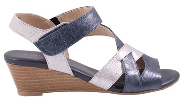 Caprice Sandal 9/9-28214/20 Navy/Silver 36