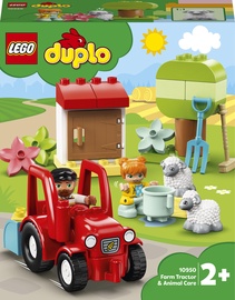 Konstruktors LEGO Duplo Lauku sētas traktors un dzīvnieku aprūpe 10950, 27 gab.