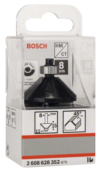 Frēze Bosch, noapaļots, 15 mm x 8 mm