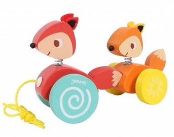 Iwood Pull Along Wooden Fox 739408