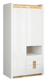 Black Red White Alameda Wardrobe White/Oak