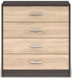 Komoda Black Red White Nepo Plus Drawer Wenge/Sonoma Oak