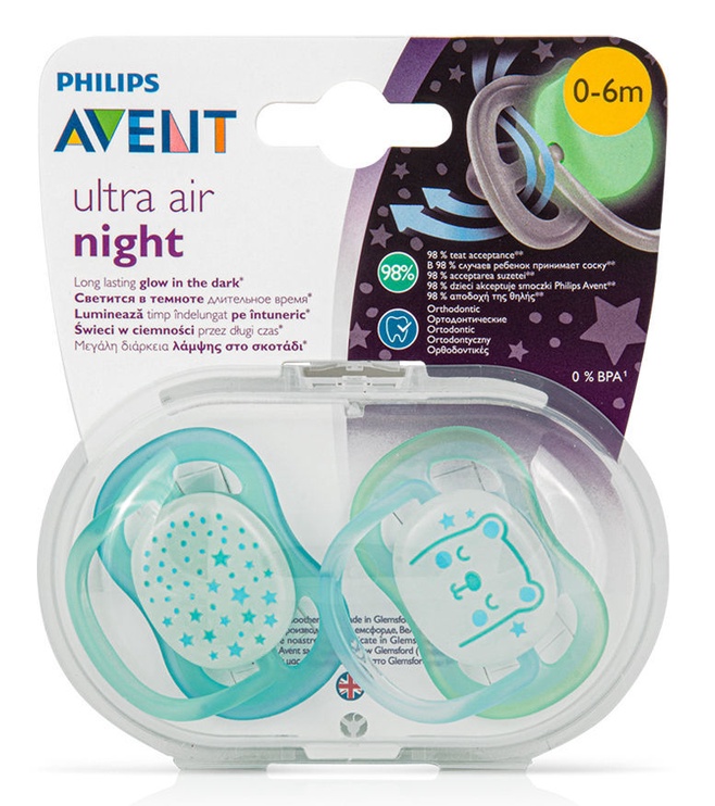 Соска Philips Avent Ultra Air, 0 мес., 2 шт.