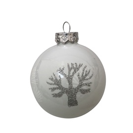 Eglutės žaisliukai Christmas Touch CYG18002-84W, 8 cm, 4 vnt.