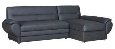Bodzio Livonia Right Corner Folding Sofa Eco Leather Dark Gray