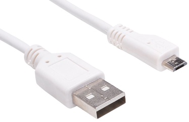 Провод Sandberg USB-micro to USB USB 2.0 A male, Micro USB B male, 1 м, белый